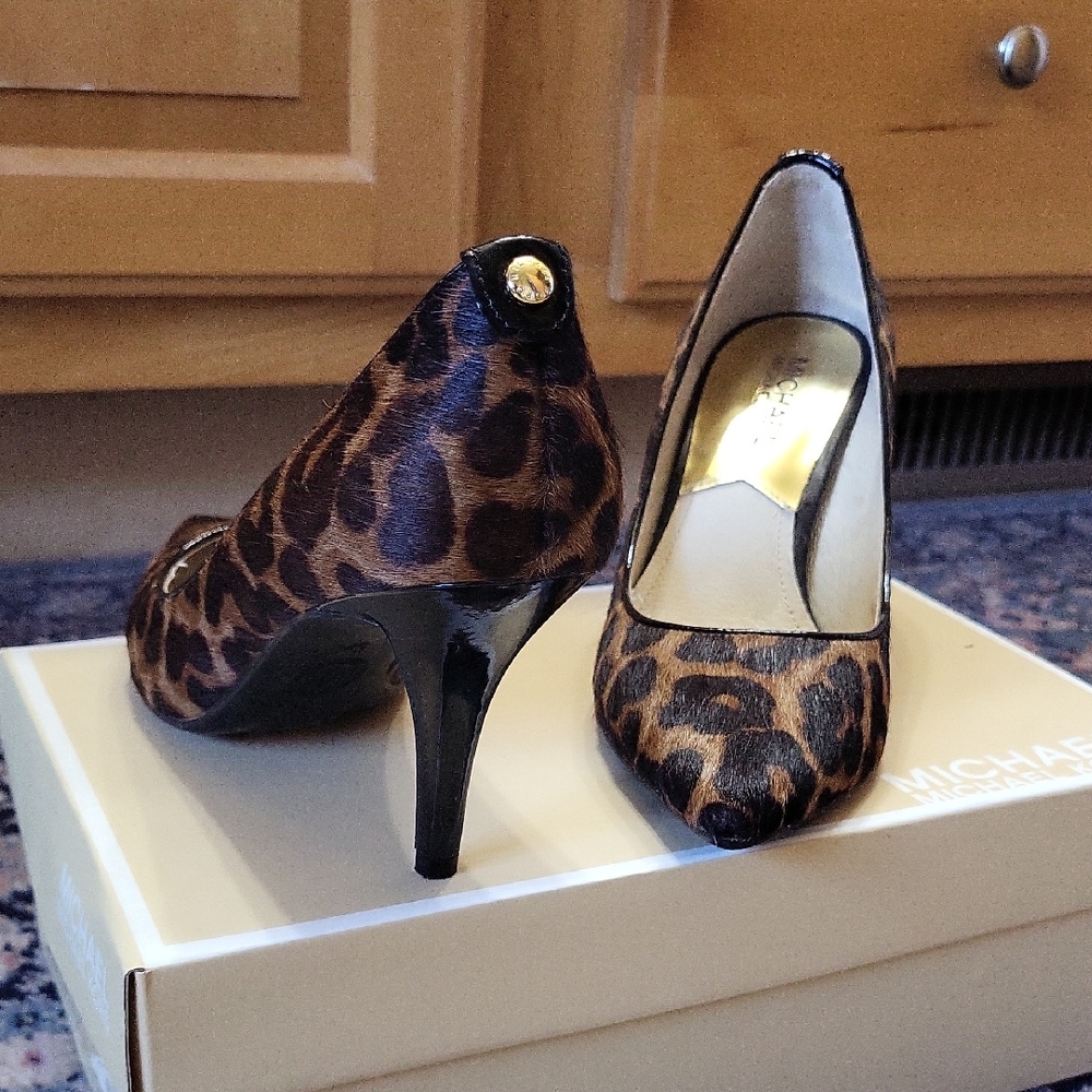 Michael Kors Brown Leopard Print Heels